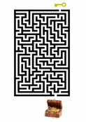 Trouver le chemin vers le coffre en or